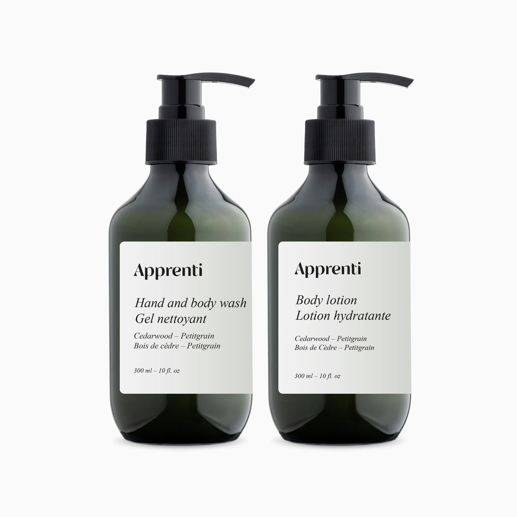 Cedarwood Body Care Duo - Gel & Lotion Bundle - Apprenti
